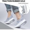 imageWomens Athletic Walking Shoes  Running Tennis Shoes Jogging Workout Lightweight Breathable Slip on Sneakers for Indoor Outdoor Gym Travel WorkBgrey