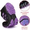 imageWomens Sneakers Air Running Shoes  Non Slip Tennis Shoes Women Breathable Lightweight Walking Shoes for Athletic Gym Workout Jogging Cross Trainers Black and Purple Size 10