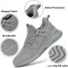 imageMens Sneakers Tennis Shoes  Slip on Memory Foam Walking Shoes for Athletic Running Workout Gym Jogging Indoor Outdoor Lightweight Breathable Casual SneakersAll Greyd