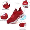 imageWomen Sneakers Walking Shoes  Womens Air Athletic Running Shoes Non Slip Air Shoes Mesh Fashion Sneakers Breathable Gym Work Tennis Shoes Red Size 8