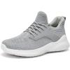 imageWalking Shoes for Men Sneakers  Memory Foam Tennis Running Shoes for Athletic Workout Gym Jogging Sports Lightweight Breathable Casual SneakersGreyb