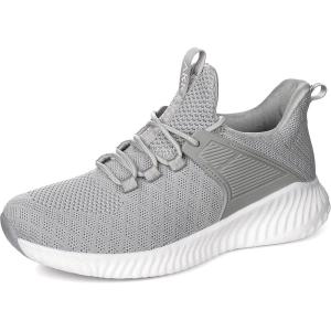 imageWomens Running Workout Shoes  Non Slip Lightweight Gym Mesh Sneakers for Walking Tennis Training Outdoor Sport Grey Size 6 US