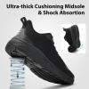 imageWide Black Walking Shoes for Men  Wide Toe Box Athletic Running Tennis Shoes Comfort Slip Resistant Sneakers for Man Long Distance Size 11