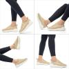 imageWomens Walking Shoes  Slip On Tennis Running Shoes Memory Foam Lightweight Work Sneakers for Indoor Outdoor GymC09 Beige