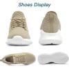 imageWomens Walking Shoes  Slip On Tennis Running Shoes Memory Foam Lightweight Work Sneakers for Indoor Outdoor GymC09 Beige