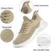 imageWomens Walking Shoes  Slip On Tennis Running Shoes Memory Foam Lightweight Work Sneakers for Indoor Outdoor GymC09 Beige