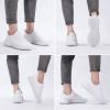 imageWomens Walking Shoes  Slip On Tennis Running Shoes Memory Foam Lightweight Work Sneakers for Indoor Outdoor GymC09 White