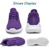 imageWomens Walking Shoes  Slip On Tennis Running Shoes Memory Foam Lightweight Work Sneakers for Indoor Outdoor GymPurple