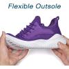 imageWomens Walking Shoes  Slip On Tennis Running Shoes Memory Foam Lightweight Work Sneakers for Indoor Outdoor GymPurple