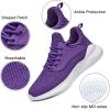 imageWomens Walking Shoes  Slip On Tennis Running Shoes Memory Foam Lightweight Work Sneakers for Indoor Outdoor GymPurple