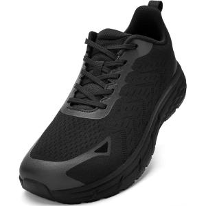 imageWide Black Walking Shoes for Men  Wide Toe Box Athletic Running Tennis Shoes Comfort Slip Resistant Sneakers for Man Long Distance Size 11