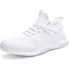 imageWalking Shoes for Men Sneakers  Slip on Tennis Running Memory Foam Shoes for Athletic Workout Gym Indoor Outdoor Lightweight Breathable Casual SneakersNewwhite012