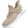 imageSlip On Tennis Shoes for Men  Non Slip Walking Casual Shoes Lightweight Breathable Athletic Road Running Workout Gym Jogging Basketball Sneakers MeshDarkgrey Size 115