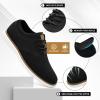 imageMens Oxford Dress Shoes Sneakers Casual Wingtip Comfortable Work Shoes for Male Classic Fashion Lace up Black Size 10