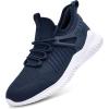 imageMens Memory Foam Running Shoes  Ultra Lightweight Slip on Walking Tennis Workout Shoes Breathable Mesh Casual Fashion Sneakers MeshGrey Size 115