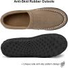 imageMens Slip On House Slippers  Canvas House Shoes Warm Cozy Memory Foam Clogs Slippers Indoor Outdoor Home Slippers