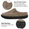 imageMens Slip On House Slippers  Canvas House Shoes Warm Cozy Memory Foam Clogs Slippers Indoor Outdoor Home Slippers