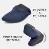 imageWomens Pointed Wide Toe Box Flats Knit Dress Shoes Comfort Women Shoes Slip On Ballet Shoes for Woman Classic Softable Shoes Low Wedge Navy Size 8