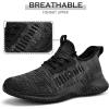 imageMens Walking Tennis Shoes  Comfy Running Shoes for Men Sneakers Workout Casual Athletic Indoor Outdoor MixBlack Size 13