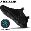 imageRunning Shoes for Men Sneakers Lightweight Comfy Casual Memory Foam Workout Shoes for Walking Tennis Athletic Indoor Outdoor All Black 10