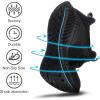 imageRunning Shoes for Men Sneakers Lightweight Comfy Casual Memory Foam Workout Shoes for Walking Tennis Athletic Indoor Outdoor All Black 10