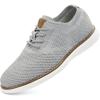 imageMens Dress Mesh Sneakers Oxfords Lightweight Shoes Casual Business Lace Up Walking Fashion Office Sneaker Mixgray Size 115