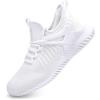 imageMens Walking Tennis Shoes  Comfy Running Shoes for Men Sneakers Workout Casual Athletic Indoor Outdoor MeshWhite Size 12