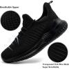 imageWomens Walking Shoes  Slip On Tennis Running Shoes Memory Foam Lightweight Work Sneakers for Indoor Outdoor GymD07 All Black