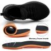 imageWomens Walking Shoes  Slip On Tennis Running Shoes Memory Foam Lightweight Work Sneakers for Indoor Outdoor GymD07 All Black