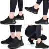 imageWomens Walking Shoes  Slip On Tennis Running Shoes Memory Foam Lightweight Work Sneakers for Indoor Outdoor GymD07 All Black