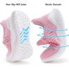 imageWomens Walking Shoes  Slip On Tennis Running Shoes Memory Foam Lightweight Work Sneakers for Indoor Outdoor GymD07 Pink