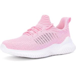 imageWomens Walking Shoes  Slip On Tennis Running Shoes Memory Foam Lightweight Work Sneakers for Indoor Outdoor GymD07 Pink