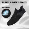 imageAkk Mens Running Shoes  Mens Walking Shoes Knit Mesh Breathable Athletic Sneakers Slip On Tennis Comfortable Cushioning Lightweight Gym Sport Shoes Black 8
