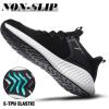 imageAkk Mens Workout Black Shoes  Running Gym Athletic Walking Tennis Sneakers Slip On Jogging Lightweight Men Size 11