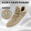 imageAkk Walking Tennis Shoes for Men  Running Sneakers Slip on Shoes Mens Jogging Casual Lightweight Breathable Athletic Sport Gym Khaki 10
