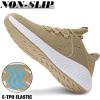 imageAkk Walking Tennis Shoes for Men  Running Sneakers Slip on Shoes Mens Jogging Casual Lightweight Breathable Athletic Sport Gym Khaki 10