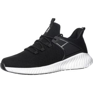 imageAkk Mens Workout Black Shoes  Running Gym Athletic Walking Tennis Sneakers Slip On Jogging Lightweight Men Size 11