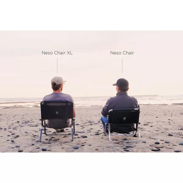 image2 Pack of Neso Lightweight Water Resistant Beach Chairs with Shoulder Strap and Slip Pocket  Folds ThinBlackRegular Navy