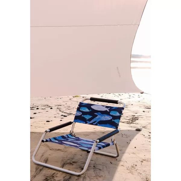 image2 Pack of Neso Lightweight Water Resistant Beach Chairs with Shoulder Strap and Slip Pocket  Folds ThinBlackRegular Save the Whales