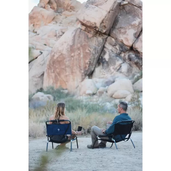 image2 Pack of Neso Lightweight Water Resistant Beach Chairs with Shoulder Strap and Slip Pocket  Folds ThinBlackXLarge Black