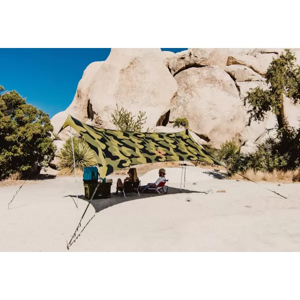 imageNeso Sidelines Grande  Versatile Sports Sun Shelter Patented Corners amp Poles 100 Recycled StakesCamo