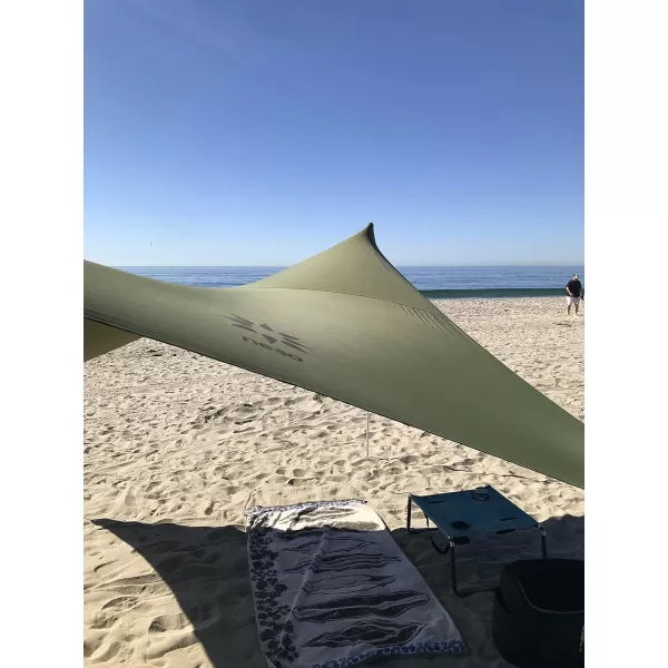 imageNeso Tents Beach Tent with Sand Anchor Portable Canopy Sunshade  7 x 7  Patented Reinforced CornersPeriwinkle BlueArmy Green