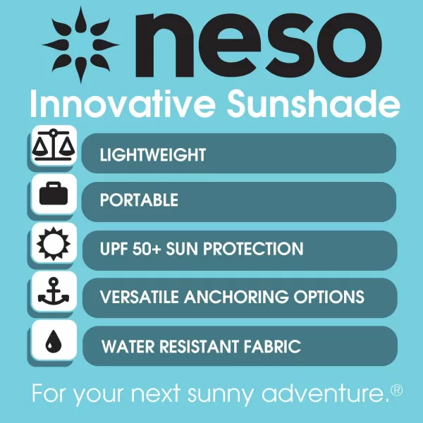 imageNeso Tents Beach Tent with Sand Anchor Portable Canopy Sunshade  7 x 7  Patented Reinforced CornersPeriwinkle BlueGreen Fronds