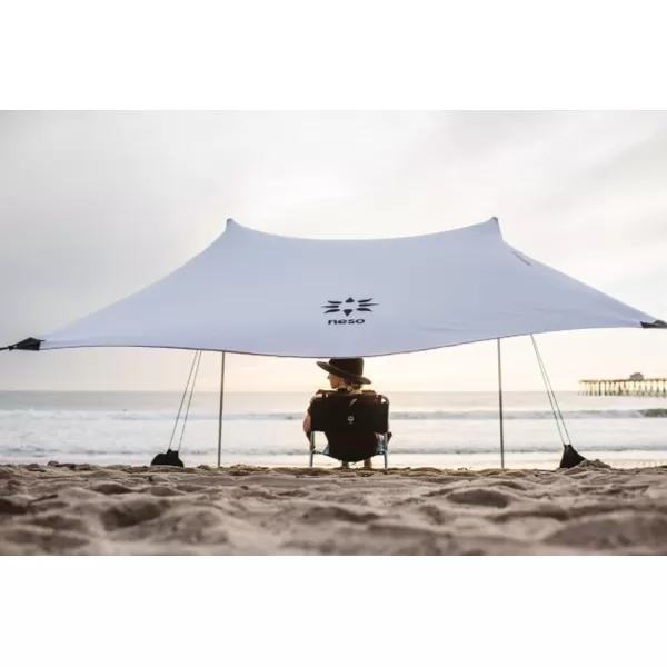 imageNeso Tents Beach Tent with Sand Anchor Portable Canopy Sunshade  7 x 7  Patented Reinforced CornersPeriwinkle BlueWhite