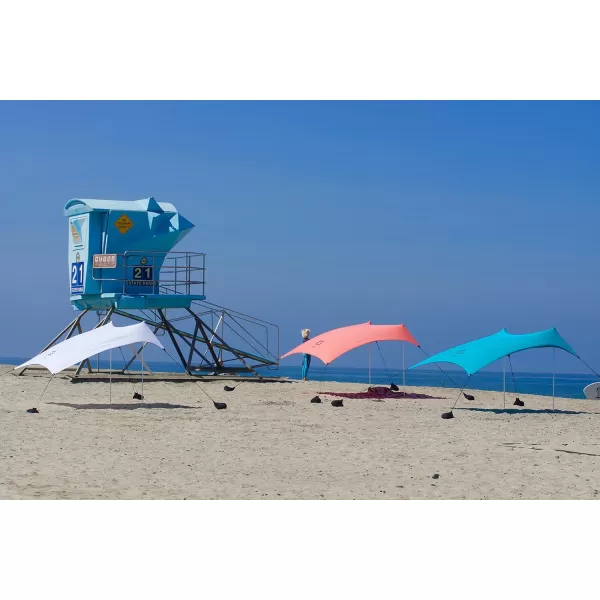 imageNeso Tents Beach Tent with Sand Anchor Portable Canopy Sunshade  7 x 7  Patented Reinforced CornersPeriwinkle BlueWhite
