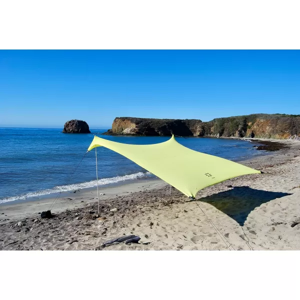 imageNeso Tents Gigante Beach Tent 8ft Tall 11 x 11ft Biggest Portable Beach Shade UPF 50 SunnbspProtection Reinforced Corners and Cooler PocketLemon
