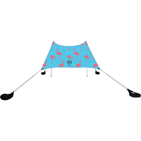 imageNeso Tents Grande Beach Tent 7ft Tall 9 x 9ft Reinforced Corners and Cooler PocketFlamingos