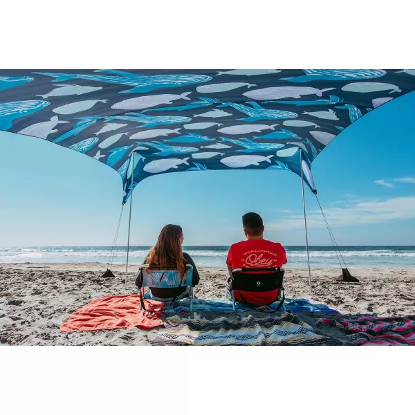imageNeso Tents Grande Beach Tent 7ft Tall 9 x 9ft Reinforced Corners and Cooler PocketSave The Whales