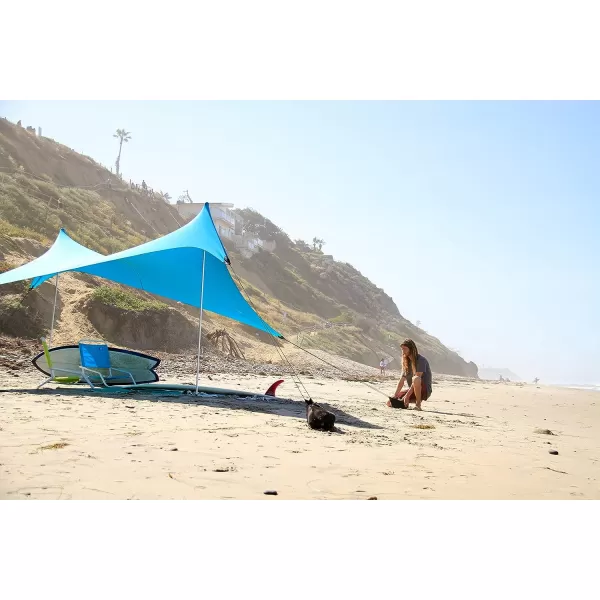 imageNeso Tents Grande Beach Tent 7ft Tall 9 x 9ft Reinforced Corners and Cooler PocketTeal
