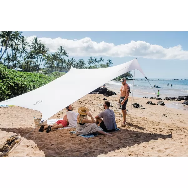 imageNeso Tents Grande Beach Tent 7ft Tall 9 x 9ft Reinforced Corners and Cooler PocketWhite